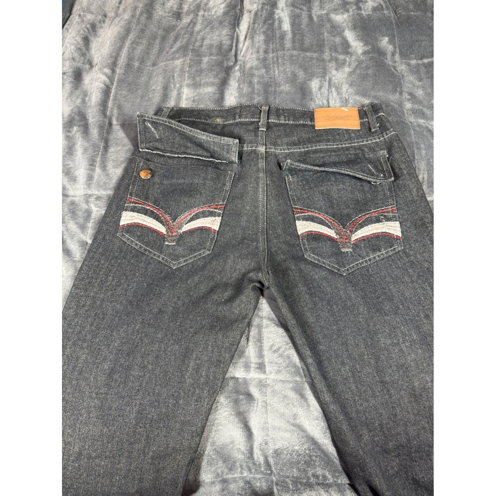 Champs Men's Gray Denim Jeans Size 34 Straight Leg Cotton Blend Y2K‎ vintage - Picture 14 of 16